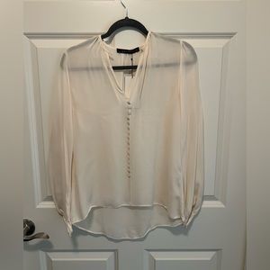 Zara NWT Woman Cream Blouse Capsule Wardrobe !